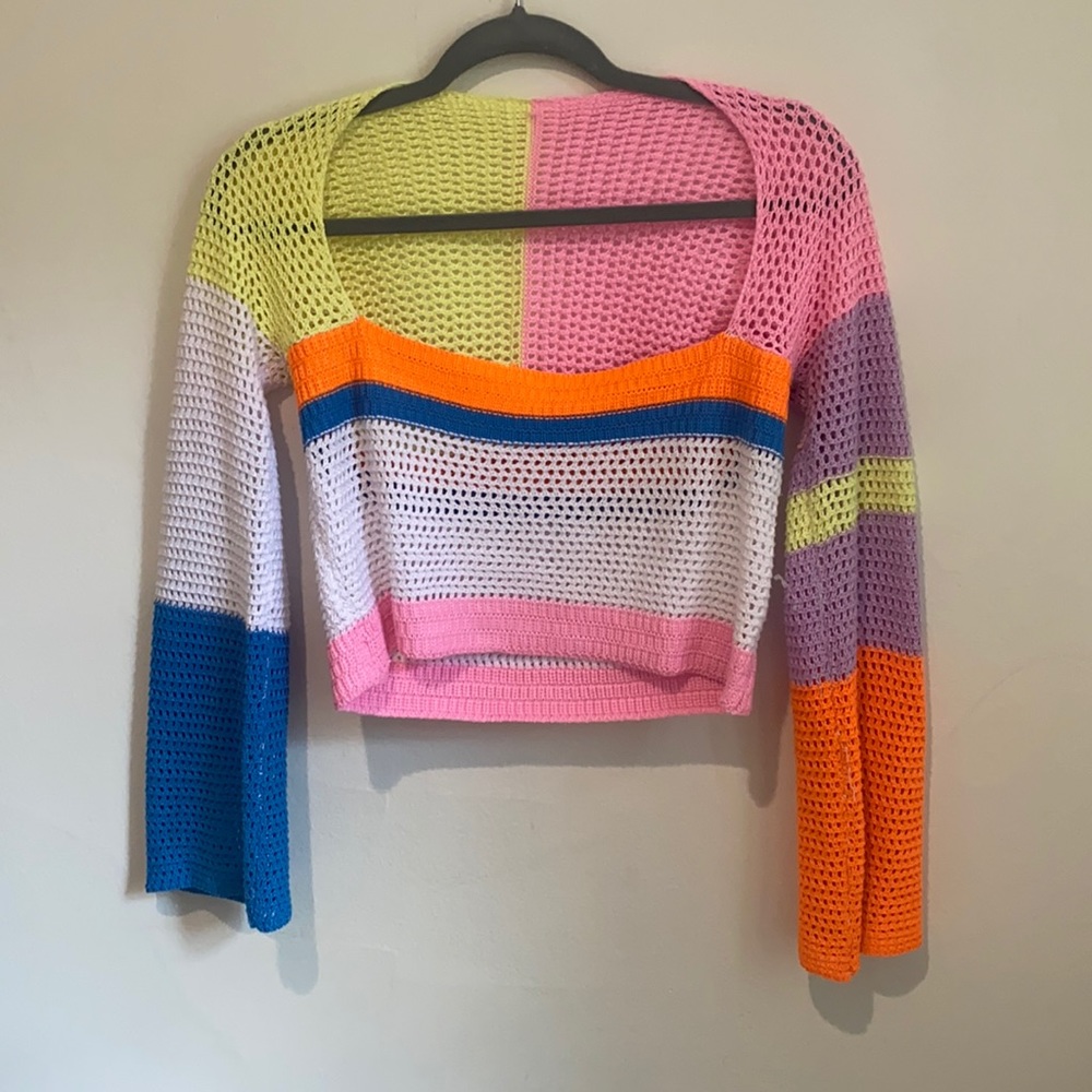 Knit cover up top
